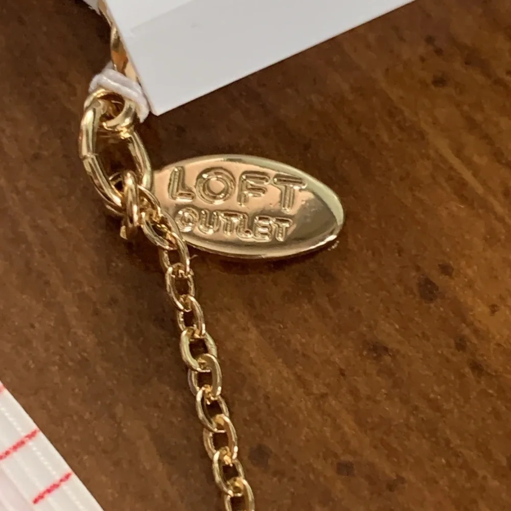 LOFT Red Floral Tassel Necklace